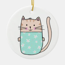 Niedliche Katzenbilder Keramik Ornament