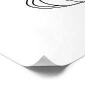 Niedliche Katzenbräune und Hochzeit Poster (Ecke)