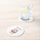 Niedliche Katzenbräune und Hochzeit Untersetzer (Vor Ort)