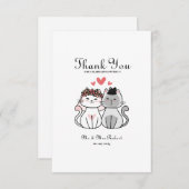 Niedliche Katzenbräune und Katzenbräuche Dankeskarte (Vorne/Hinten)