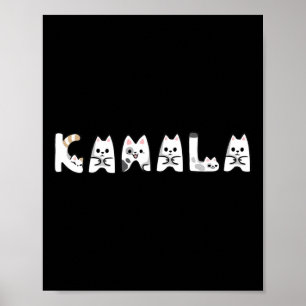 Niedliche Katzenbriefe Alphabet Katze Lady Unterst Poster