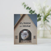 Niedliche Katzenbrille tragen: Es ist einfach oder Postkarte (Stehend Vorderseite)