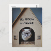 Niedliche Katzenbrille tragen: Es ist einfach oder Postkarte (Vorne/Hinten)
