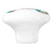 Niedliche Katzendreieckigkeit Impressionismus Keramikknauf (Seitenansicht)