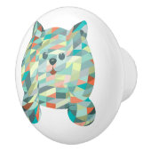 Niedliche Katzendreieckigkeit Impressionismus Keramikknauf (Rechts)