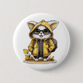 niedliche Katzenfallästhetik Button (Vorderseite)
