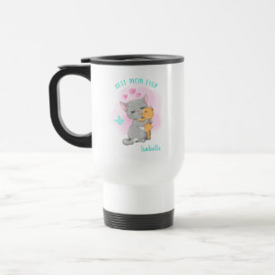 Niedliche Katzenfamilie, Kindergeschenk, beste Mut Reisebecher