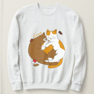 Niedliche Katzenfamilie Sweatshirt