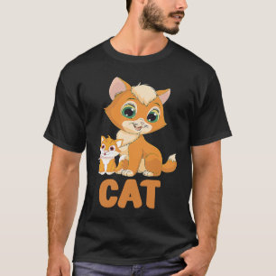 Niedliche Katzenfamilie Wunderschönes, fröhliches T-Shirt