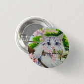 Niedliche Katzenfarbe Button (Vorne & Hinten)