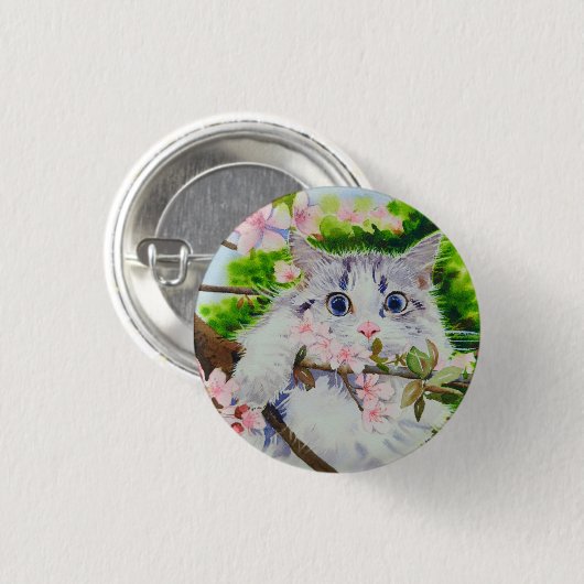 Niedliche Katzenfarbe Button (Vorne & Hinten)