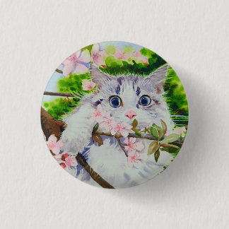 Niedliche Katzenfarbe Button