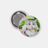Niedliche Katzenfarbe Magnet (Vorderseite/Rückseite)