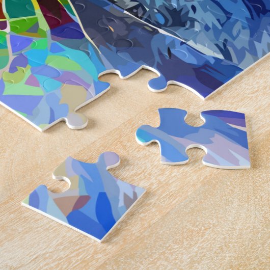 niedliche Katzenfarben, abstrakte Farbkunst Puzzle (Seite)