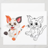 Niedliche Katzenfarbseite (Vorne/Hinten)