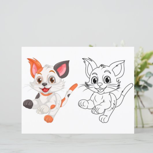 Niedliche Katzenfarbseite (Stehend Vorderseite)