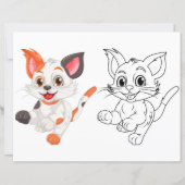 Niedliche Katzenfarbseite (Vorderseite)