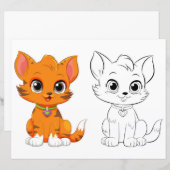 Niedliche Katzenfarbseite (Vorne/Hinten)