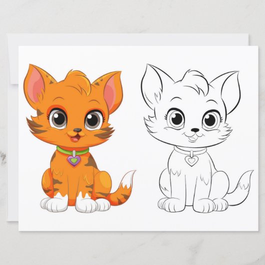 Niedliche Katzenfarbseite (Vorderseite)