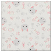 Niedliche Katzenfische Stoff (Nahaufnahme)