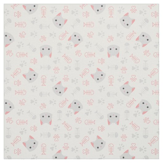 Niedliche Katzenfische Stoff (Muster)