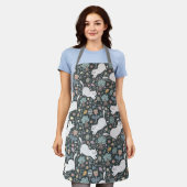 Niedliche Katzenflora Schürze (Getragen)