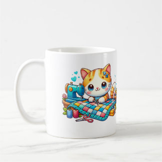 Niedliche Katzenflüge Die Quilt Kaffeetasse