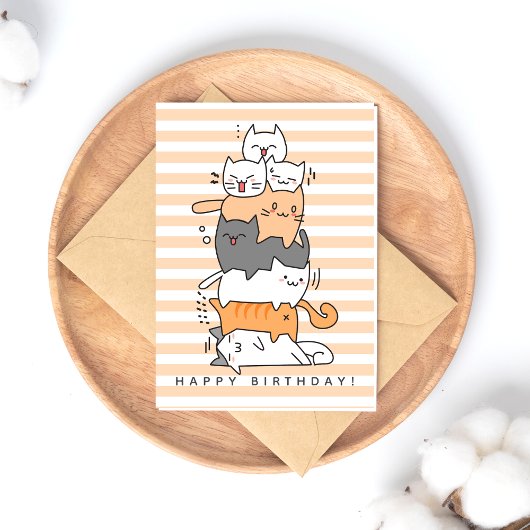 Niedliche Katzenforelle zum Geburtstag Postkarte