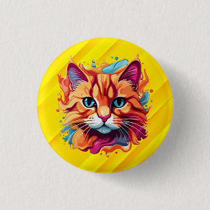 Niedliche Katzengesicht-87002 Button