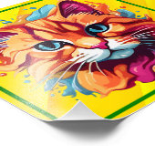 Niedliche Katzengesicht-87002 Fotodruck (Ecke)