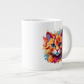 Niedliche Katzengesicht-87002 Jumbo-Tasse (Vorderseite Rechts)