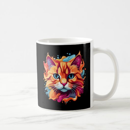 Niedliche Katzengesicht-87002 Kaffeetasse (Rechts)