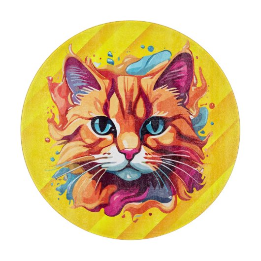 Niedliche Katzengesicht-87002 Schneidebrett (Vorderseite)