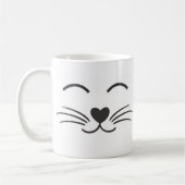 Niedliche Katzengesicht mit Wiskern Kaffeetasse (Links)