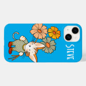 Niedliche Katzenhalterung Blume Personalisierter T Case-Mate iPhone Hülle (Rückseite (Horizontal))
