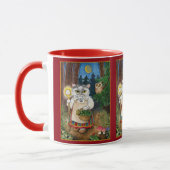 Niedliche Katzenhexe, Eule, Natur der feenhaften Tasse (Links)