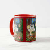 Niedliche Katzenhexe, Eule, Natur der feenhaften Tasse (Vorderseite Links)