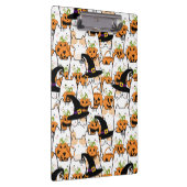 Niedliche KatzenHexe mit Bumkin Halloween Klemmbrett (Rechts)