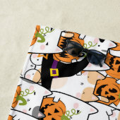 Niedliche KatzenHexe mit Bumkin Halloween Strandtuch (Beispiel)