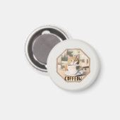 Niedliche Katzenjacke Magnet (Vorderseite/Rückseite)