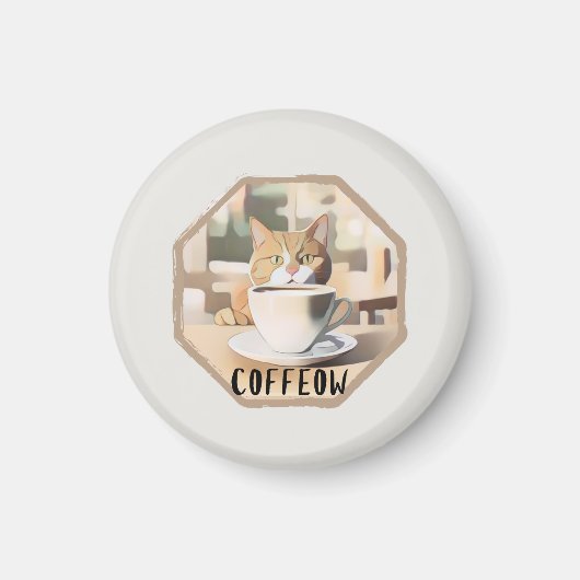 Niedliche Katzenjacke Magnet (Vorne)