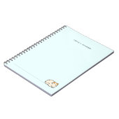 Niedliche Katzenkätzchen farbiger Farbverlauf Pers Notizblock (Linke Seite)