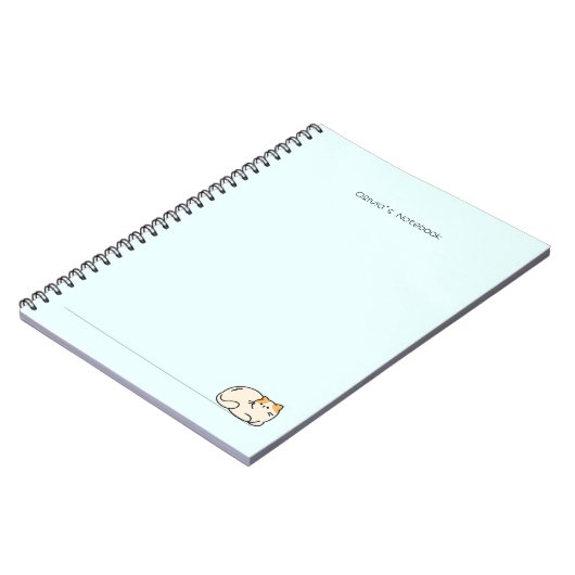 Niedliche Katzenkätzchen farbiger Farbverlauf Pers Notizblock (Linke Seite)