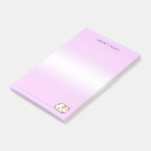 Niedliche Katzenkätzchen farbiger Farbverlauf Pers Post-it Klebezettel (angewinkelt)