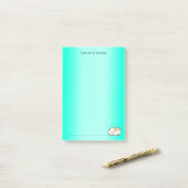 Niedliche Katzenkätzchen farbiger Farbverlauf Pers Post-it Klebezettel (Auf Schreibtisch)