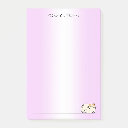 Niedliche Katzenkätzchen farbiger Farbverlauf Pers Post-it Klebezettel (Vorderseite)