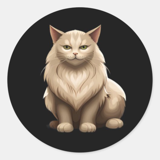 Niedliche Katzenkätzchen, Haustiere, Schwarztiere Runder Aufkleber (Vorderseite)