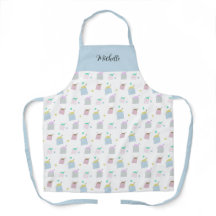 Niedliche Katzenkatze Illustrationsmuster Monogram