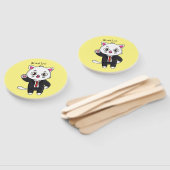 Niedliche Katzenkatze im Anzug Cartoon Fächer (Non-assembled)