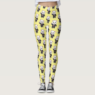 Niedliche Katzenkatze im Anzug Cartoon Leggings